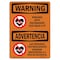 Signmission OSHA WARNING Sign, Pacemakers Stay Back 6 Ft Bilingual, 18in X 12in Decal, 12" W, 18" L, Landscape OS-WS-D-1218-L-12749 - alternate 1